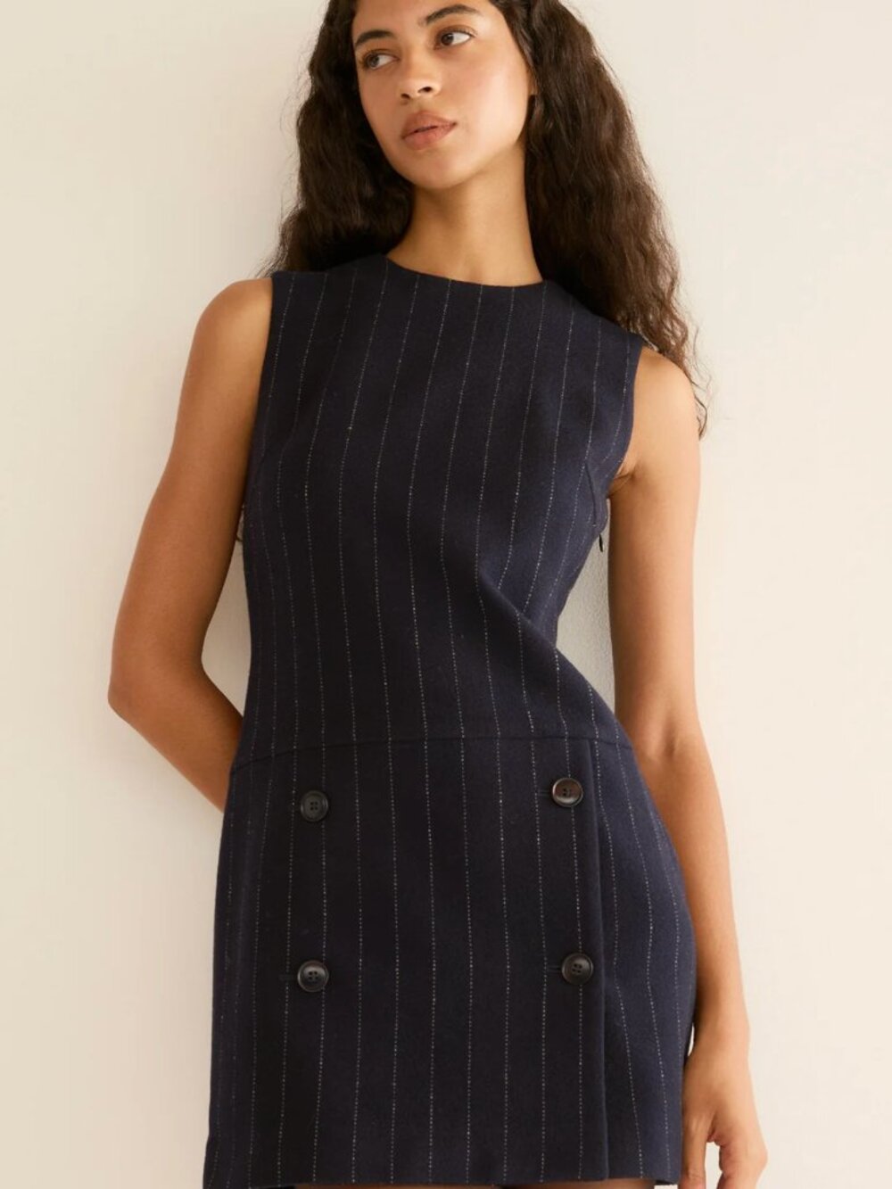 Doen Polly Dress in Marianne Pinestripe